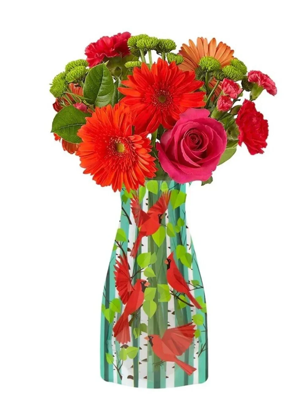 CardyParty (Cardinals) Lrg Decorative Vase By Modgy Made of BPA Free Plastic NIB